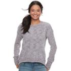 Juniors' Mudd&reg; Chenille Sweater, Teens, Size: Large, Med Grey
