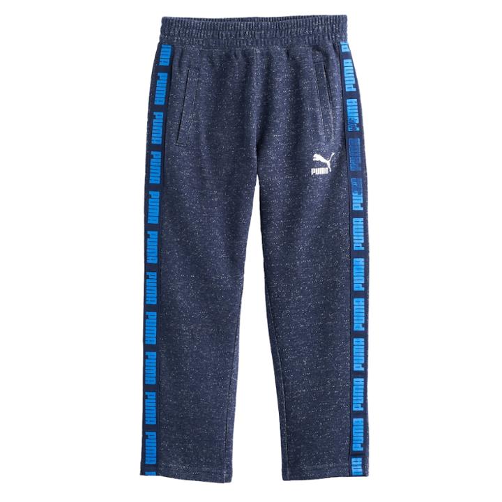 Boys 4-7 Puma Tapered Puma Logo Pants, Size: 7, Blue Other