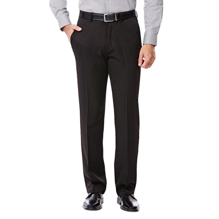 Men's Haggar&reg; Tailored-fit Travel Performance Suit Pants, Size: 36x30, Black