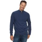 Men's Dockers Comfort Touch Classic-fit Textured Quarter-zip Sweater, Size: Xl, Blue