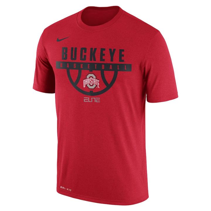 Men's Nike Ohio State Buckeyes Dri-fit Basketball Tee, Size: Medium, Brt Orange