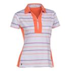 Plus Size Nancy Lopez Crystal Short Sleeve Golf Polo, Women's, Size: 1xl, Med Orange