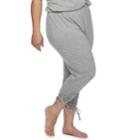 Plus Size Sonoma Goods For Life&trade; Ruched Drawstring Lounge Pants, Women's, Size: 1xl, Med Grey