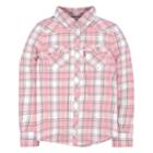 Girls 4-6x Levi's&reg; Pink Western Plaid Shirt, Size: 6, Light Pink