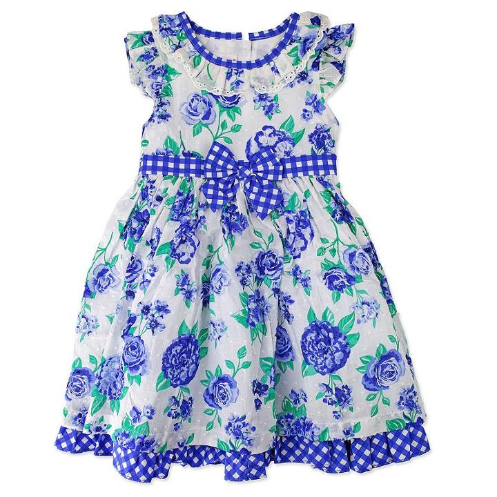 Girl's 4-6x Nannette Floral Swiss-dot Dress, Size: 4, Purple Oth