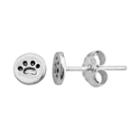 Itsy Bitsy Sterling Silver Paw Print Stud Earrings, Women's