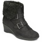 A2 By Aerosoles Music Women's Fleece-lined Cuffed Ankle Boots, Size: Medium (8.5), Black