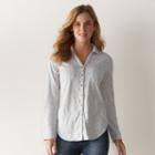 Women's Sonoma Goods For Life&trade; Long Utility Shirt, Size: Small, Med Grey