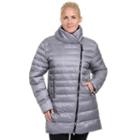 Plus Size Champion Asymmetrical Puffer Jacket, Women's, Size: 1xl, Grey