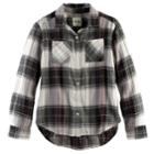 Girls 7-16 & Plus Size Mudd&reg; Metallic Plaid Button-front Flannel Shirt, Size: 16 1/2, White