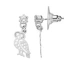 Lc Lauren Conrad Owl Drop Earrings, Women's, Silver