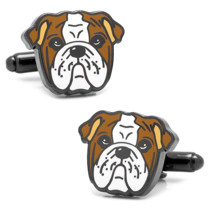 English Bulldog Cuff Links, Men's, Multicolor