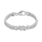 Sterling Silver Infinity Wheat Multistrand Bracelet, Women's, Size: 8, Grey