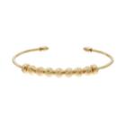 14k Gold Over Silver Beaded Cuff Braclet, Women's