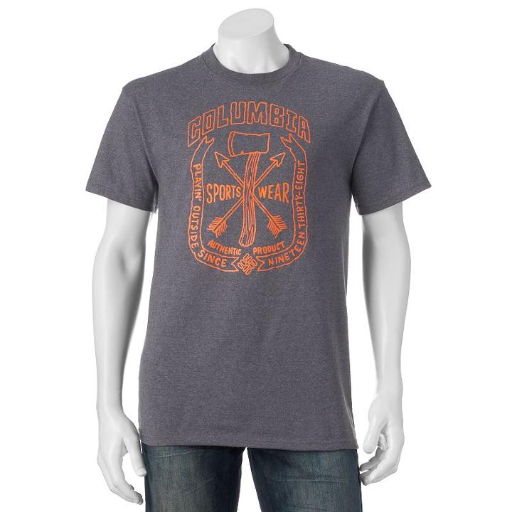 Men's Columbia Wood Axe Tee, Size: Xl, Grey Other