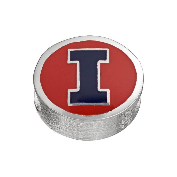 Fiora Sterling Silver Illinois Fighting Illini Bead, Women's, Multicolor