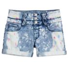 Girls 7-16 & Plus Size So&reg; Rolled Cuff Braided Belt Loop Shortie Jean Shorts, Size: 12, Med Blue