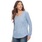 Women's Sonoma Goods For Life&trade; Essential V-neck Tee, Size: Large, Med Blue