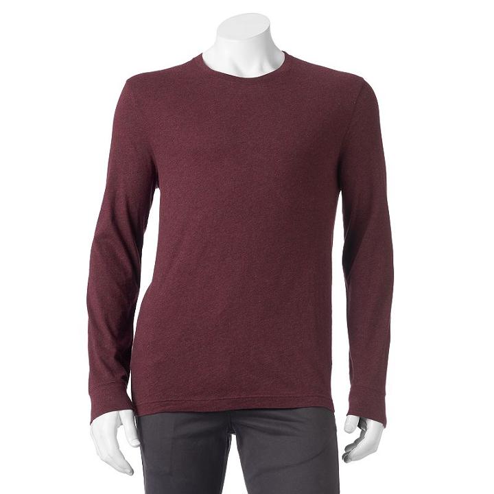 Big & Tall Sonoma Goods For Life&trade; Modern-fit Weekend Crewneck Tee, Men's, Size: 4xb, Dark Red