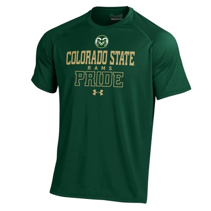 Men's Under Armour Colorado State Rams Tech Tee, Size: Small, Green