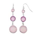 Apt. 9&reg; Graduated Purple Stone Drop Earrings, Women's