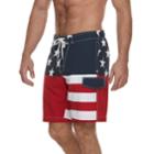 Men's Sonoma Goods For Life&trade; Stars & Stripes Cargo Swim Trunks, Size: Medium, Red