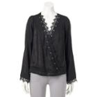 Women's Rock & Republic&reg; Wrap Lace Top, Size: Large, Black