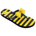 Women's College Edition West Virginia Mountaineers Bow Flip-flops, Size: Large, Blue (navy)