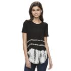 Juniors' Mudd Tie-dyed High-low Tee, Girl's, Size: Large, Black
