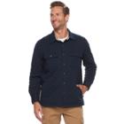 Men's Croft & Barrow&reg; Classic-fit Quilted Outdoor Shirt Jacket, Size: Medium, Blue