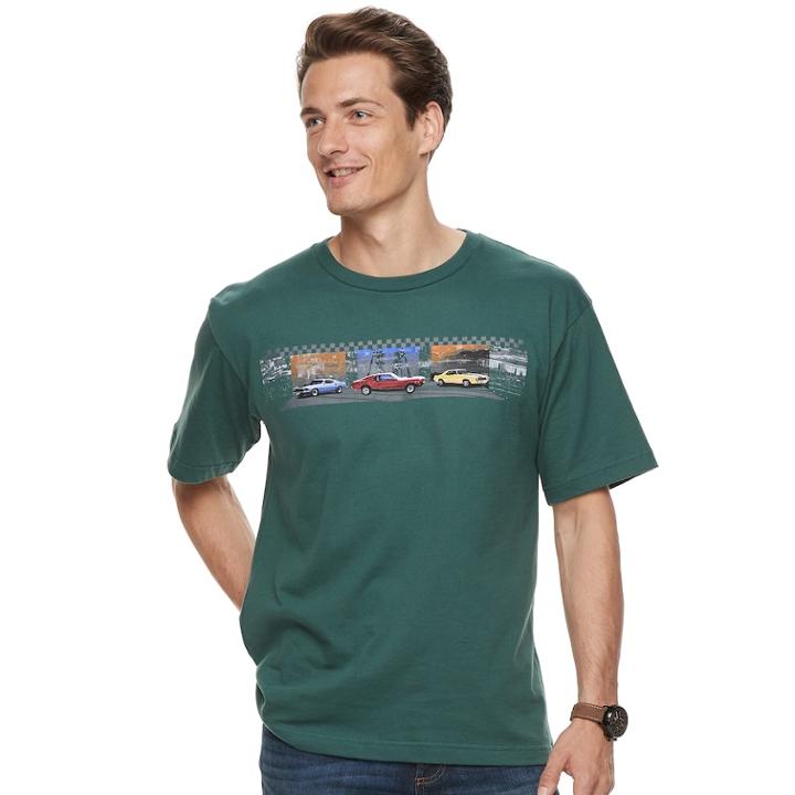 Men's Cotton Links Graphic Tee, Size: Xl, Med Green