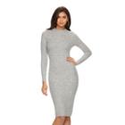 Women's Jennifer Lopez Ribbed Mockneck Sweaterdress, Size: Xs, Med Grey