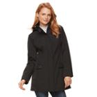 Women's Weathercast Hooded Soft Shell Jacket, Size: Large, Black