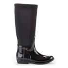 Henry Ferrera French Women's Water-resistant Stretch Rain Boots, Size: 9, Black