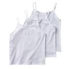 Girls 4-12 Hanes 3-pk. Ultimate Stretchy Comfy Camisoles, Girl's, Size: Medium, White