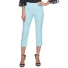 Women's Elle&trade; Pull-on Back Seam Capri Pants, Size: Xxl, Light Blue