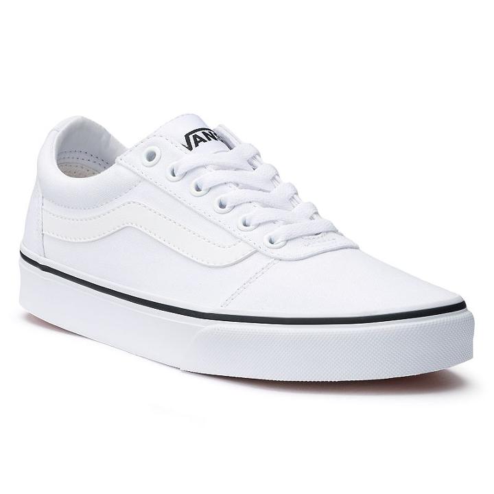 Vans Ward Women's Canvas Skate Shoes, Size: Medium (8.5), White