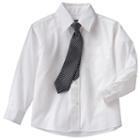 Chaps Woven Shirt And Tie Set - Boys 4-7, Boy's, Size: 6, White