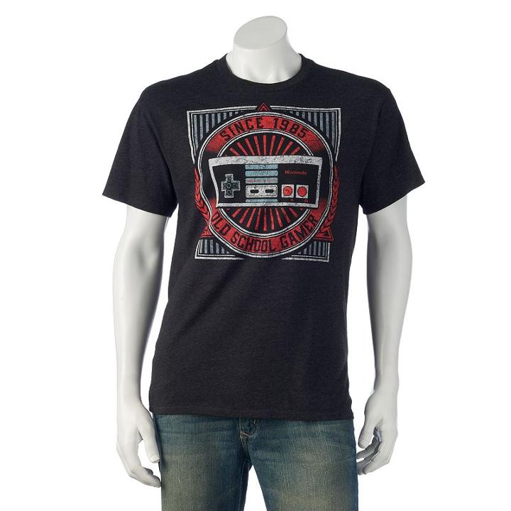 Men's Nintendo Control Tee, Size: Small, Oxford