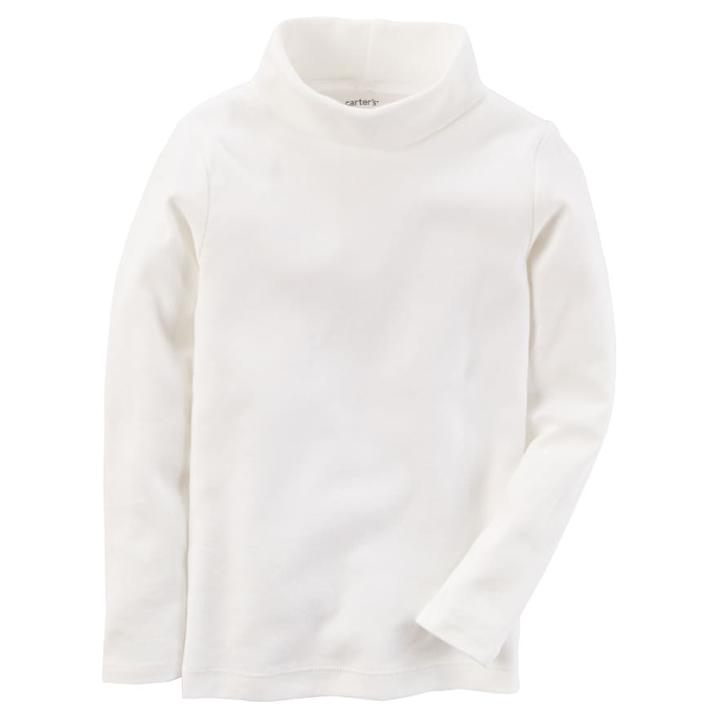 Toddler Girl Carter's Long Sleeve Turtleneck, Size: 3t, White