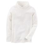 Toddler Girl Carter's Long Sleeve Turtleneck, Size: 3t, White
