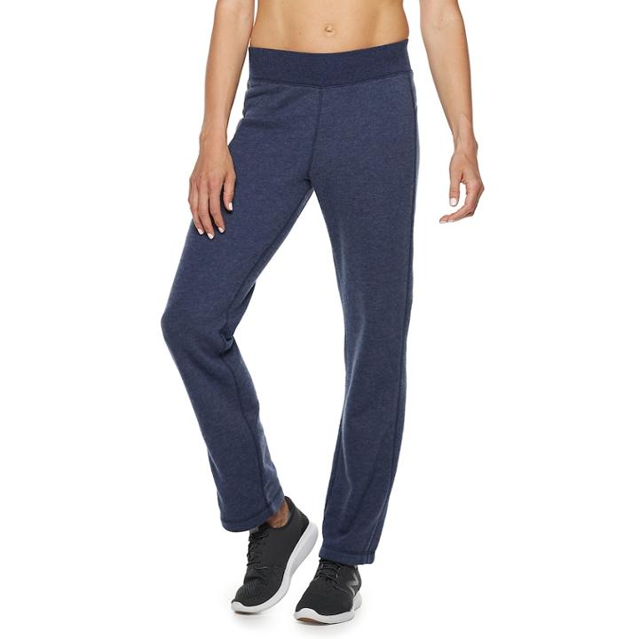 Women's Tek Gear&reg; Fleece Mid-rise Sweatpants, Size: Small, Dark Blue