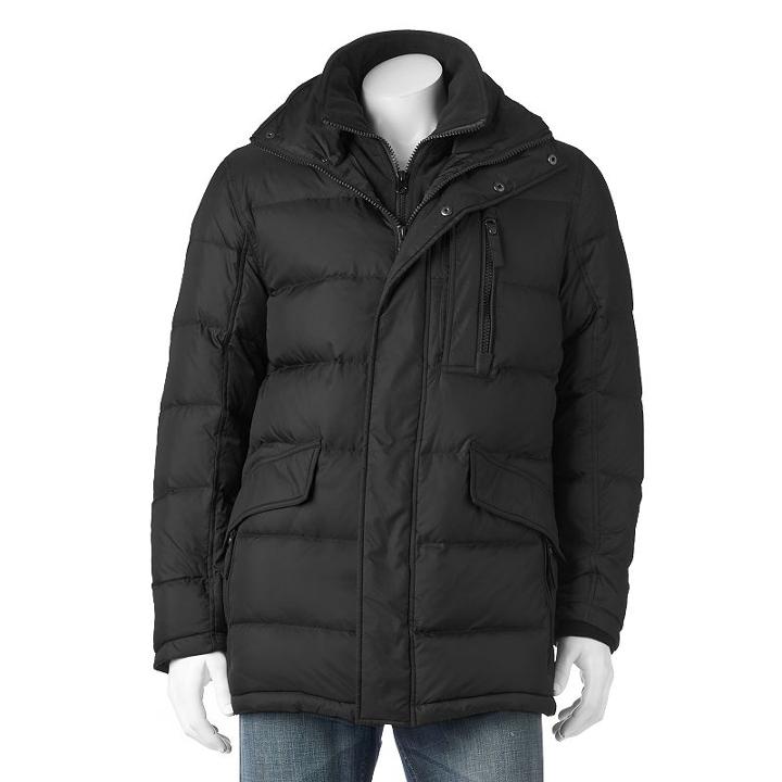 Men's Andrew Marc Down Parka, Size: Xl, Black