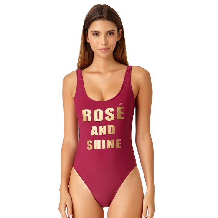 Juniors' California Sunshine Ros And Shine One-piece Swimsuit, Women's, Size: Xl, Med Red