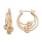 Napier Beaded Layered Hoop Earrings, Women's, Gold