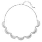 Scalloped Statement Necklace, Women's, Silver