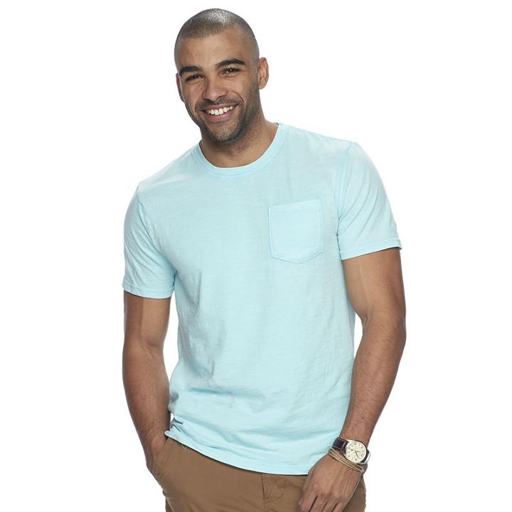 Men's Sonoma Goods For Life&trade; Classic-fit Slubbed Pocket Tee, Size: Medium, Blue (navy)