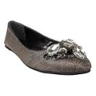 Olivia Miller Inwood Women's Rhinetone Ballet Flats, Size: 7, Med Grey