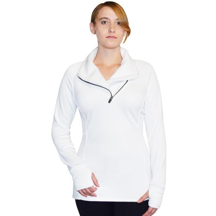 Women's Snow Angel Minx Fleece Quarter-zip Top, Size: Large, White