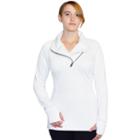 Women's Snow Angel Minx Fleece Quarter-zip Top, Size: Large, White